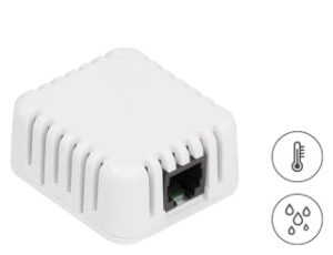 HTemp HomeBox: Combined Temperature and Relative Humidity sensor in 4x4x cm indoor box with RJ11 (1-Wire)