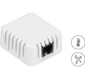 HTemp HomeBox: Combined Temperature and Relative Humidity sensor in 4x4x cm indoor box with RJ11 (1-Wire)