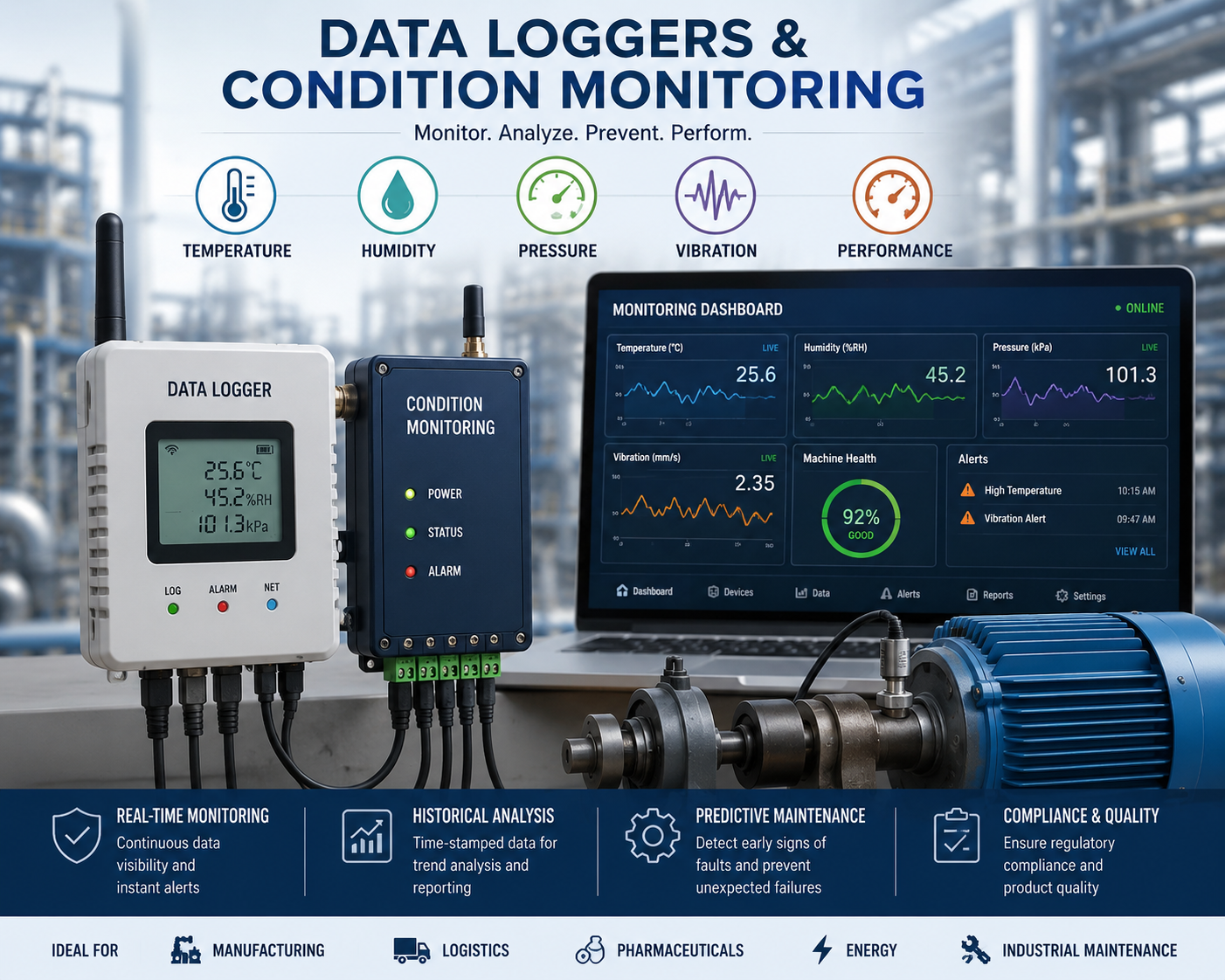 Data loggers and Condition monitoring