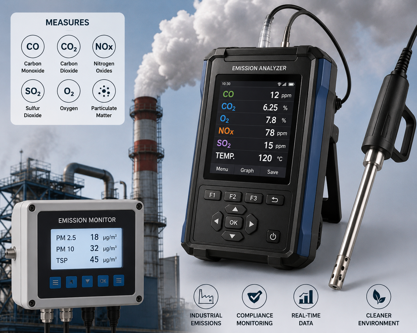 Emission meters