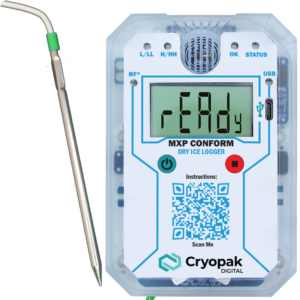Cryopak Single Use MXP Dry Ice Data Logger | -80 to +85°C/ -112~185°F for INT -85 to +85°C/ -121~185°F for EXT