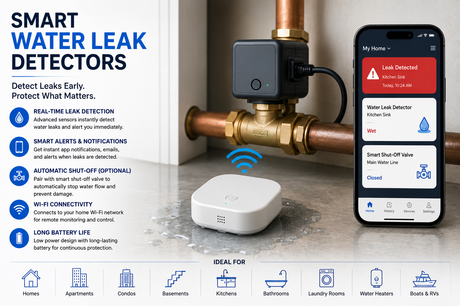 Smart Water Leak Detectors