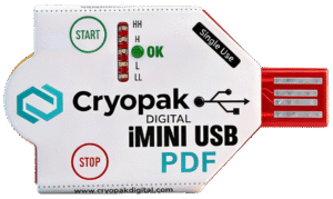 Cryopak single-trip data logger iMINI USB PDF | -40°C to 80°C (-40°F to 176°F)