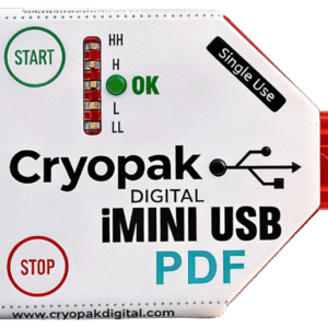 Cryopak single-trip data logger iMINI USB PDF | -40°C to 80°C (-40°F to 176°F)